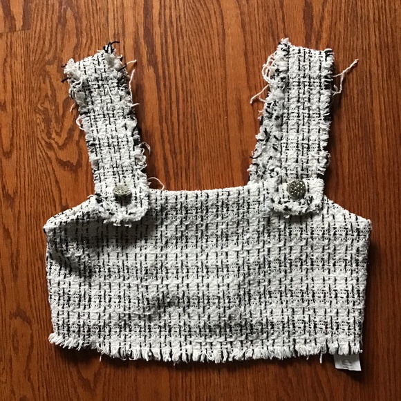 MISSGUIDED TWEED CROP TOP - Picture 1 of 3